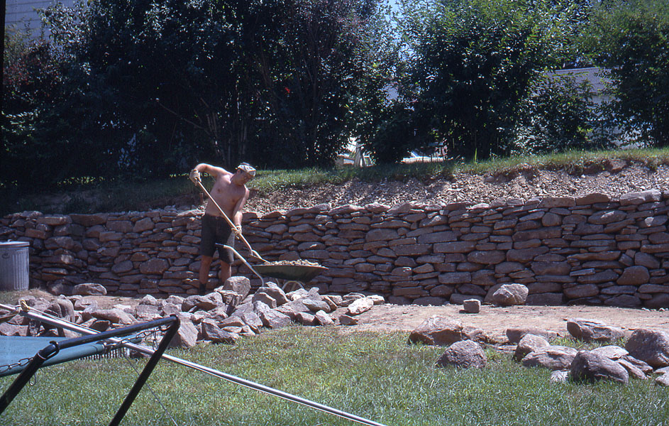 Dad and a Stone Wall