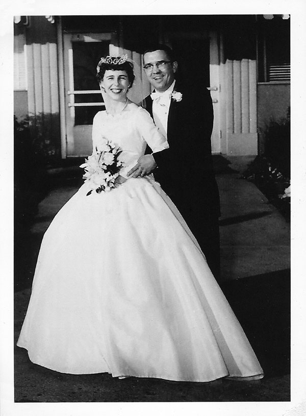 Doris & Bob on their wedding day